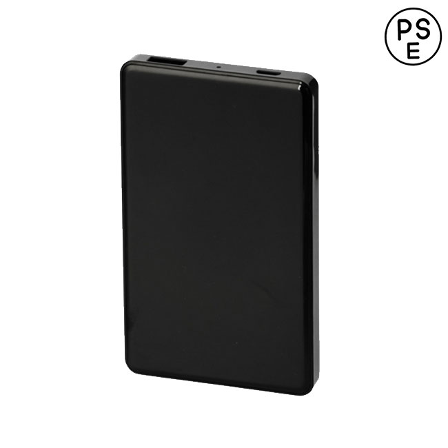 PSEバッテリーチャージャー(光沢タイプ)4,000mAh(黒)（hi211447）