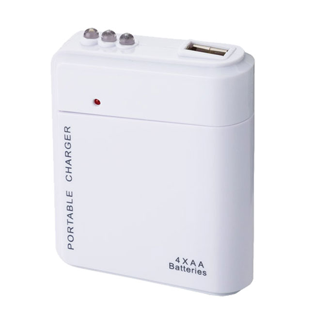 乾電池式USB充電器(白)（hi235849）