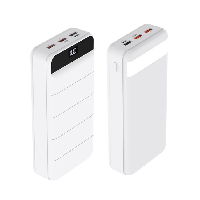 HIDISC PD20W対応超大容量40000ｍAhモバイルバッテリー（HD-GP45AQCWH）本体表裏