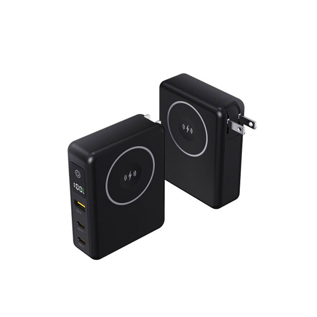 HIDISC PD65W 10000mAh 残量パーセント表示 モバイルバッテリー（HD2-MBACPD65W10TG）本体　黒