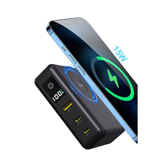 HIDISC PD65W 10000mAh 残量パーセント表示 モバイルバッテリー（HD2-MBACPD65W10TG）充電イメージ