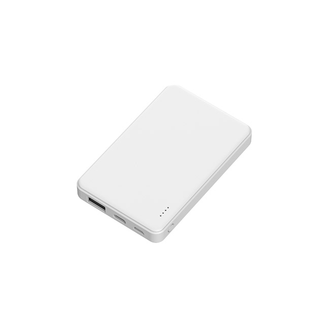 HIDISC 5000mAh モバイルバッテリー ホワイト【3C認証品】【CCC認証品】（HD4-MBFT3C05）本体　ホワイト