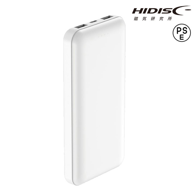 HIDISC  コンパクト＆スリム モバイルバッテリー10000mAh（HD4-MBTCIO10KWH）