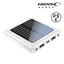 HIDISC　ソーラーパネル付きモバイルバッテリーmini　