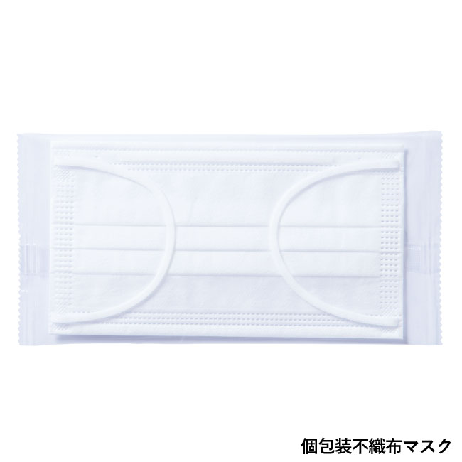 抗菌マスクケース (マスクと除菌ウェットテッシュセット)(SNS-0200343)個包装不織布マスク