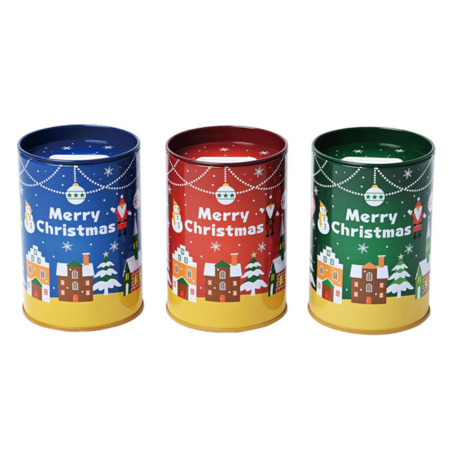 ペン立て缶貯金箱＜クリスマス＞（SNS-0200473）