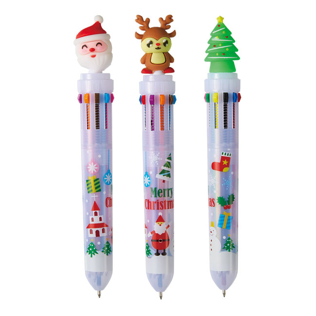 クリスマス10色カラーボールペン（SNS-0200477）
