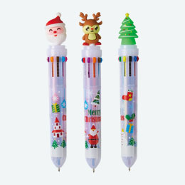 クリスマス10色カラーボールペン
