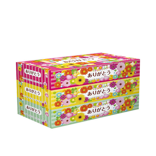 ありがとうＢＯＸテッシュ１５０Ｗ（３コセット）（SNS-0200657）