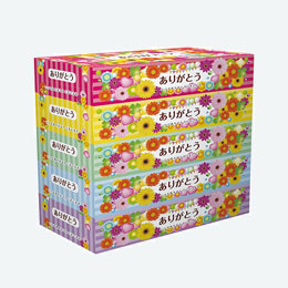 ありがとうＢＯＸテッシュ１５０Ｗ（５コセット）