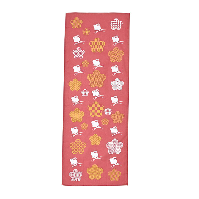 「ありがとうございます」和柄分様手ぬぐい（梅小紋うさぎ）（SNS-0200661）