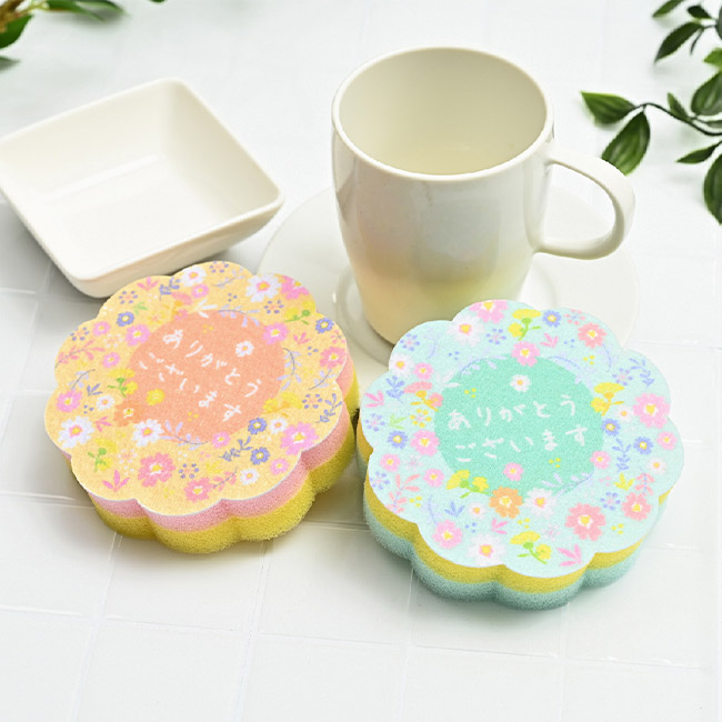 「ありがとうございます」ダイカットキッチンスポンジ(1コ入)(SNS-0200684)商品イメージ