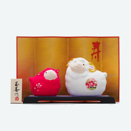 開運干支<未>紅白親子(小)