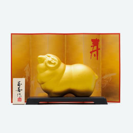 開運干支<未>パール金(小)
