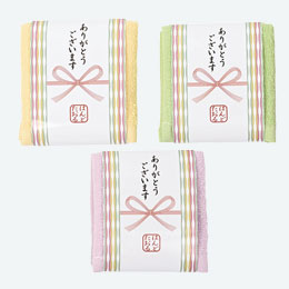 「ありがとうございます」花結びハンドタオル