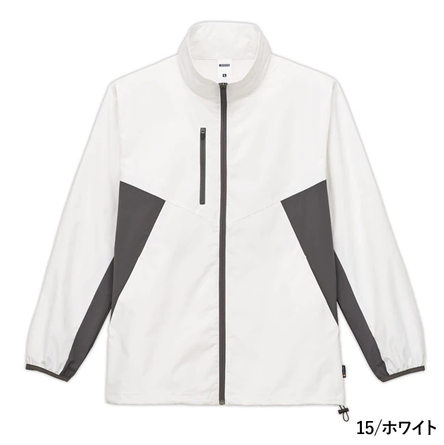 リサイクルストレッチワークブルゾン(ポリジン加工)(MJ0084) 本体 15/ホワイト