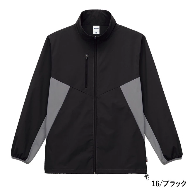 リサイクルストレッチワークブルゾン(ポリジン加工)(MJ0084) 本体 16/ブラック