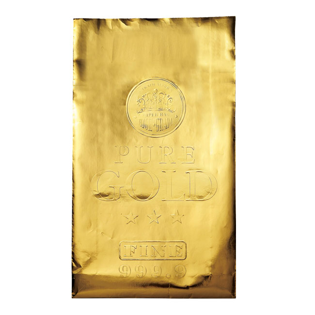 ゴールド紙袋（中）(m25421)