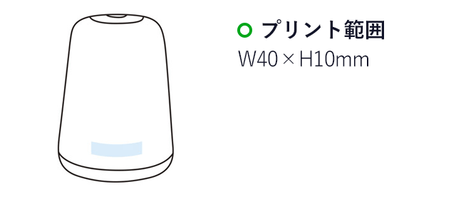 2WAYインテリアライト（m27725-164）名入れ画像　プリント範囲：W40×H10mm