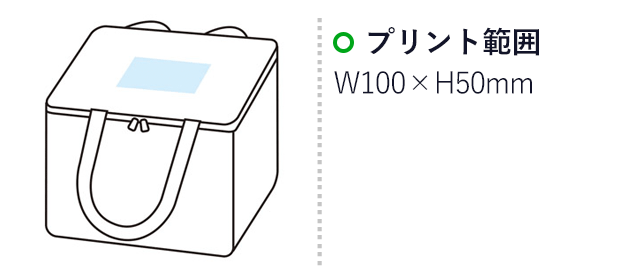 トイロ　保冷温スクエアバッグ(m28890-057)名入れ画像 プリント範囲w100×h50mm