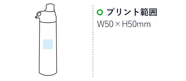 ダイレクトボトルPRO 1.0L(m29947-039)名入れ画像 プリント範囲w50×h50mm