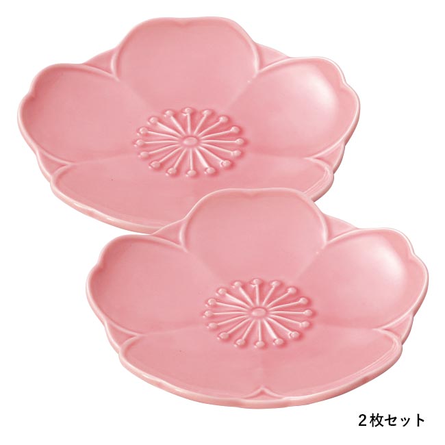 咲楽　はな咲く小皿二枚組(m30806-142)2枚セット