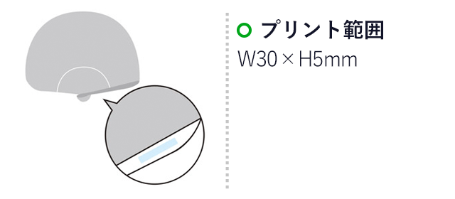 エレガント扇子(m30834-016)名入れ画像 プリント範囲 親骨部分w30×h5mm