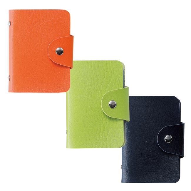 エンジョイライフ　カードケース（m31033-080）オレンジ、グリーン、ブラック