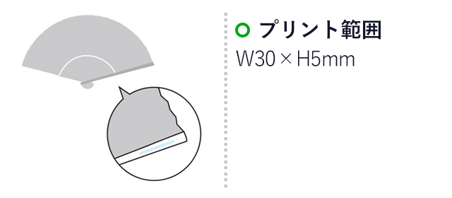 伝統色 麗扇子（m31551-014）名入れ画像 プリント範囲/H30×W5mm