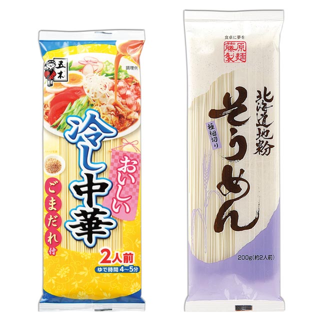 夏麺２種セット　プレミアム（m31779PR-190）冷やし中華と素麺