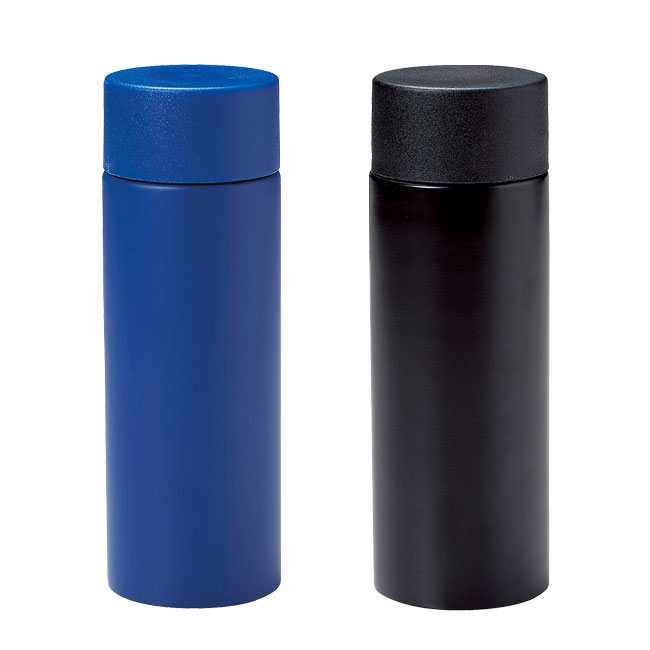 ミニステンレスボトル120ml(m33777)ブルー、ブラック