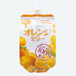 果汁100%飲むフルーツゼリー　オレンジ