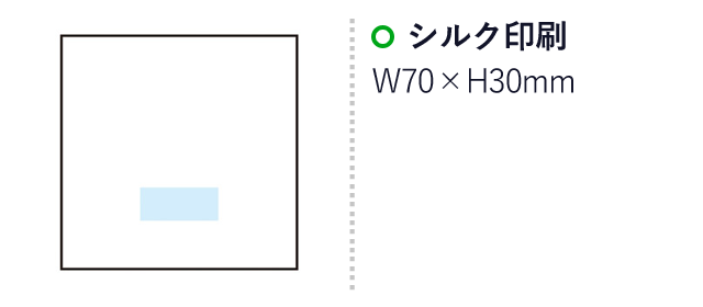 銀イオン配合 抗菌モバイルクリーナー(m34048)名入れ画像　シルク印刷　W70×H30mm