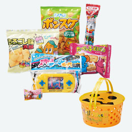 ハロウィン お面＆お菓子付バスケット