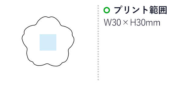 さくさくら 珪藻土コースター(m34182)名入れ画像　プリント範囲：W30×H30mm