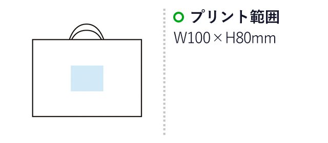 クイック デイリーバッグ(m34190)名入れ画像　プリント範囲：W100×H80mm