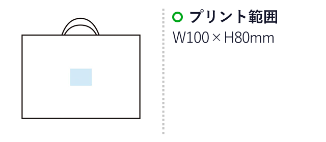 クイック デイリーラージバッグ(m34191)名入れ画像　プリント範囲：W100×H80mm