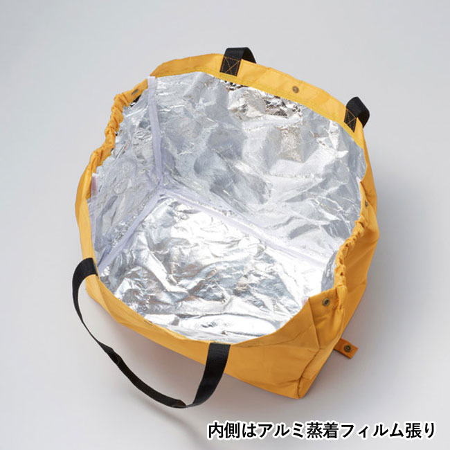 リル 再生PET保冷温ショッピングバッグ（SNS-1000754）内側はアルミ蒸着フィルム貼り
