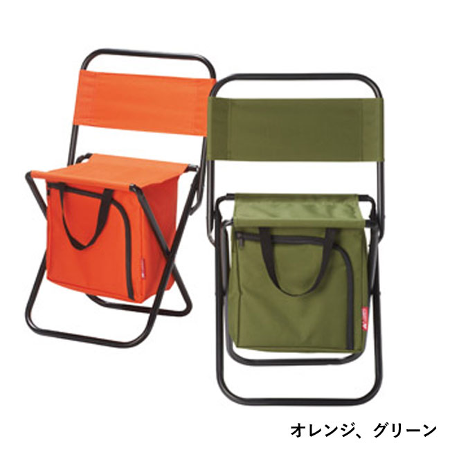 キャンプス 保冷温バッグレジャーチェア（SNS-1001171）オレンジ、グリーン