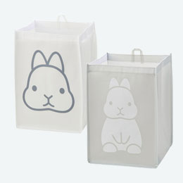 ウサギ　折りたたみランドリーＢＯＸ