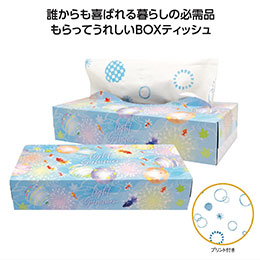 夏柄BOXティッシュ120W　サマー