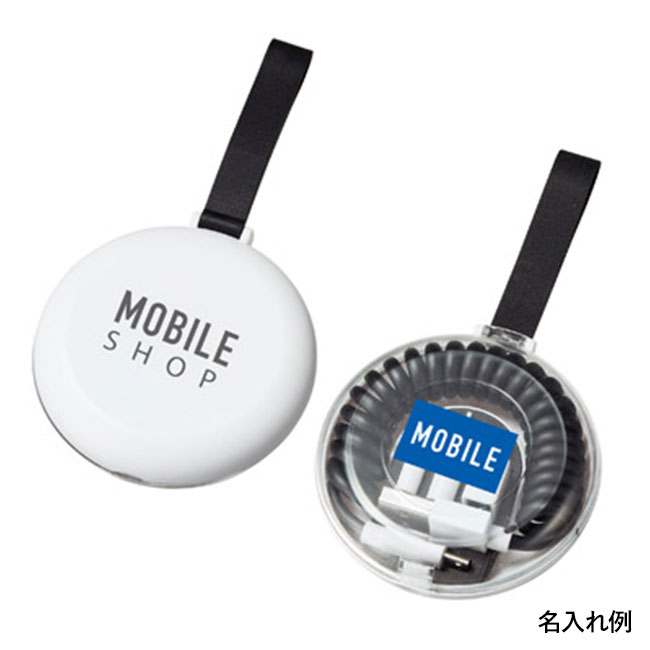 ケース付マルチチョイスUSBコイルケーブル（SNS-1002148）名入れ例