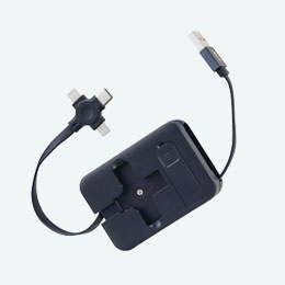 スマホスタンド付　３in１ＵＳＢケーブル