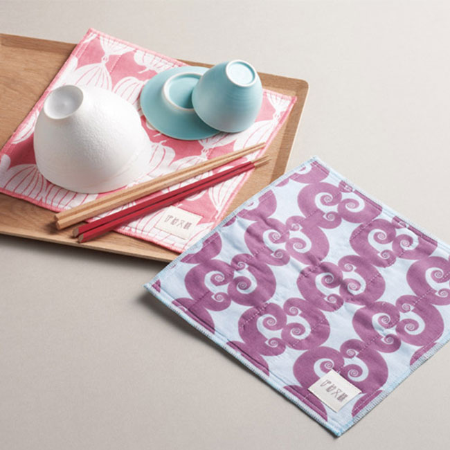 伊砂文様　かや織りふきん2枚組（SNS-1002333）使用イメージ