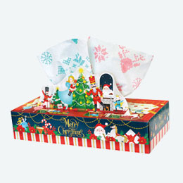 クリスマスBOXティッシュ120Ｗ