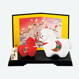 開運紅白の午 親子