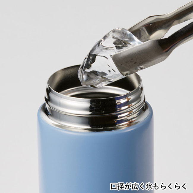 ワンプッシュ 真空保冷温ボトル500ml(SNS-1002412)口径が広く氷もらくらく