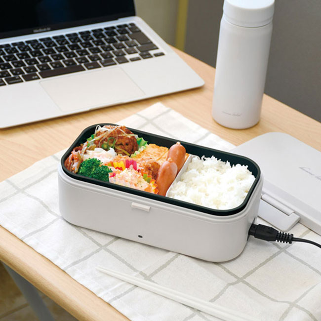 ホームレーベル電気ランチボックス グレーホワイト(SNS-1002416)使用イメージ
