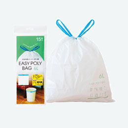 ひも付きイージーポリ袋6L用 15枚入