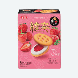 YBC 綾奏 苺×ミルクビスケット6個入